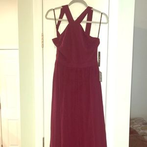 Lulus burgundy maxi dress